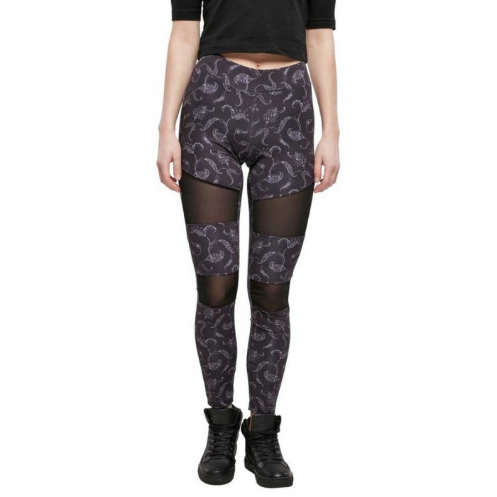 [해외]URBAN CLASSICS Tech AOP short leggings 138933289 Black Paisley