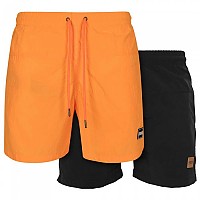 [해외]URBAN CLASSICS 수영 반바지 Block 2 단위 138942094 Neon Orange / Black