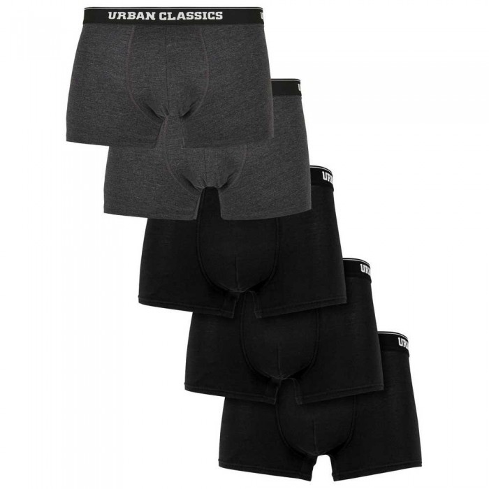 [해외]URBAN CLASSICS 복서 브리프 5 단위 138942101 Charcoal / Black