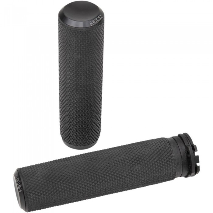 [해외]ARLEN NESS Fusion Diamond Knurled Harley Davidson FL 1200 Electra Glide 77 핸들 그립 9138895051 Black