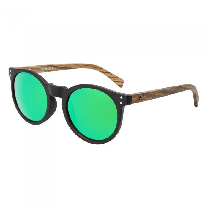 [해외]OCEAN SUNGLASSES 편광 선글라스 Lizard 139006326 Zebra Wood / Polarized Green