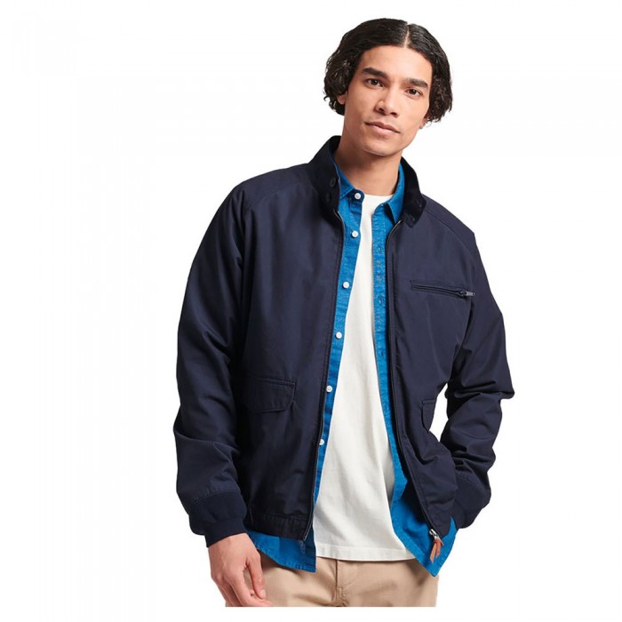 [해외]슈퍼드라이 Vintage Collegiate Harrington 자켓 138910546 Darkest Navy