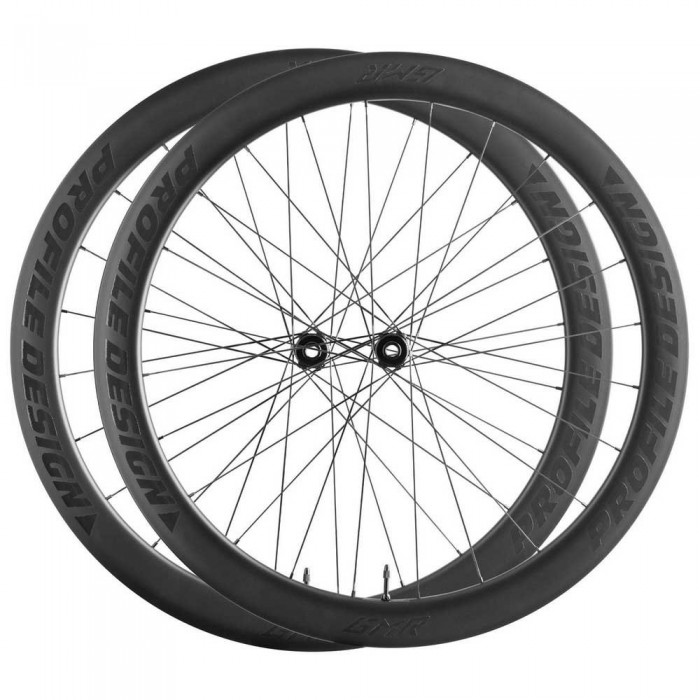 [해외]PROFILE DESIGN GMR 50 Carbon CL Disc Tubeless 도로용 휠 세트 1138788190 Black