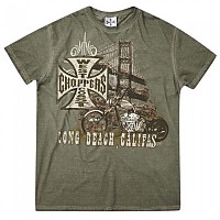 [해외]WEST COAST CHOPPERS Bridge Short Sleeve T-Shirt 9139013579 Old Dye Khaki