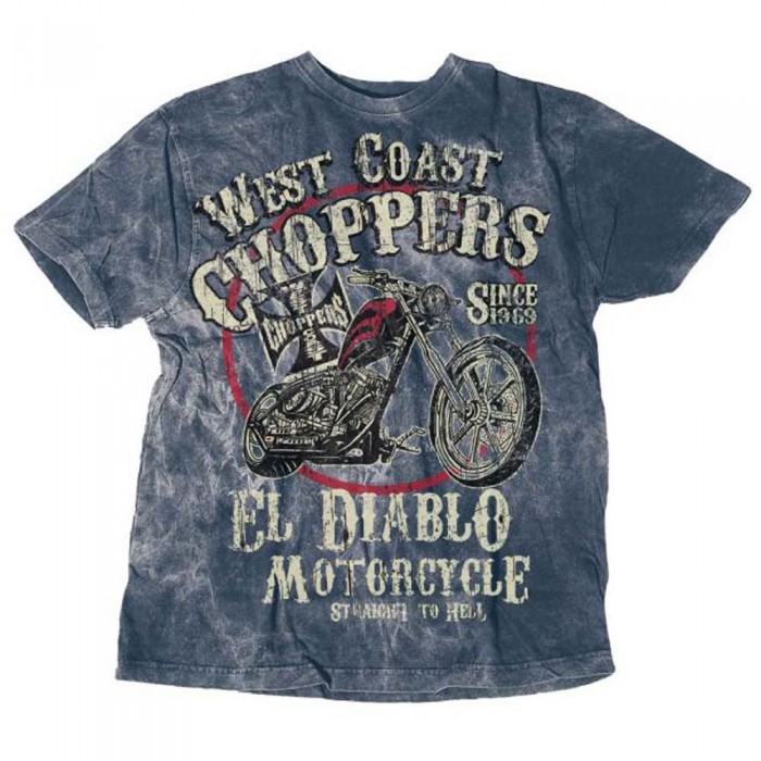 [해외]WEST COAST CHOPPERS El Diablo 반팔 티셔츠 9139013632 Vintage Blue