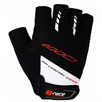 [해외]B-RACE Bump Gel Short Gloves 1138276492 Black / White