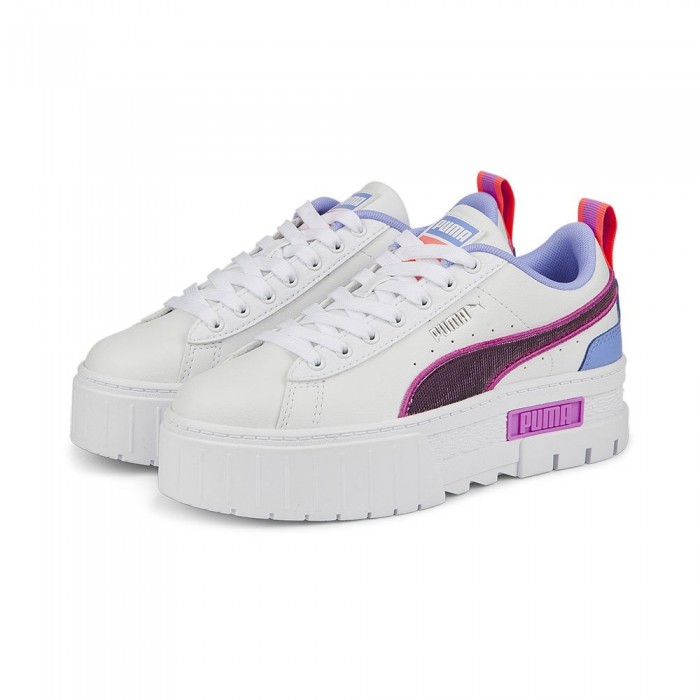 [해외]푸마 Mayze Glitzy 걸 트레이너 15139003404 Puma White / Elektro Purple / Electric Orchid