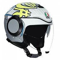 [해외]AGV Orbyt Multi Open Face Helmet 9138587465 Vibes Matt Grey / Yellow