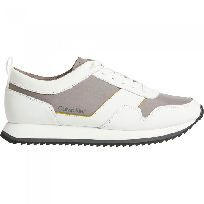 [해외]캘빈클라인 Low Top Lace Up Mix 운동화 139123706 White / Grey Asphalt / Reptile Green