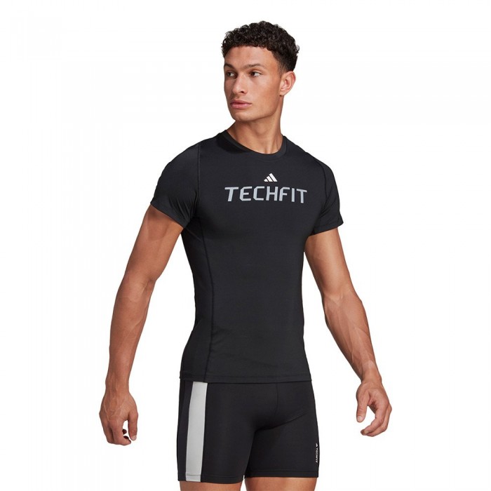 [해외]아디다스 Techfit Graphic 반팔 티셔츠 7138971314 Black