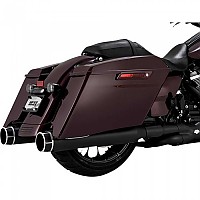 [해외]VANCE + HINES 머플러 TQ 4.5 Mc 17-20Fl Harley Davidson FLTRXST 1923 ABS 로드 Glide ST 117 22 Ref:46676 9139170813 Black