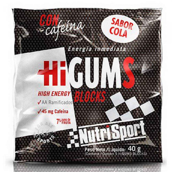 [해외]NUTRISPORT 단위 콜라 에너지 구미 HiGums With Caffeine 40g 1 4138344370 Black