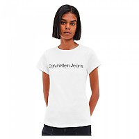 [해외]캘빈클라인 JEANS 코어 Institutional 로고 Slim Fit 반팔 티셔츠 139184865 Bright White