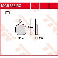 [해외]TRW 6 EA MCB633RQ 유기 브레이크 패드 9139180852