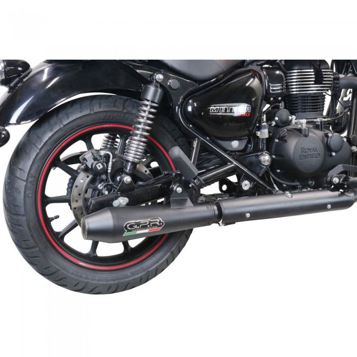 [해외]GPR EXHAUST SYSTEMS Ultracone Nero Royal Enfield Meteor 350 21-23 Ref:ROY.10.RACE.ULTRA.BL Stainless Steel Cone 비승인 오토바이 머플러 9139187045 Black