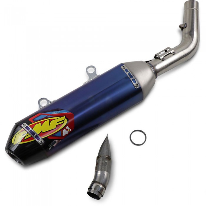 [해외]FMF Factory 4.1 RCT Titanium Husqvarna FC250/KTM 250 SXF 19 비인증 슬립온 머플러 9137377376 Blue