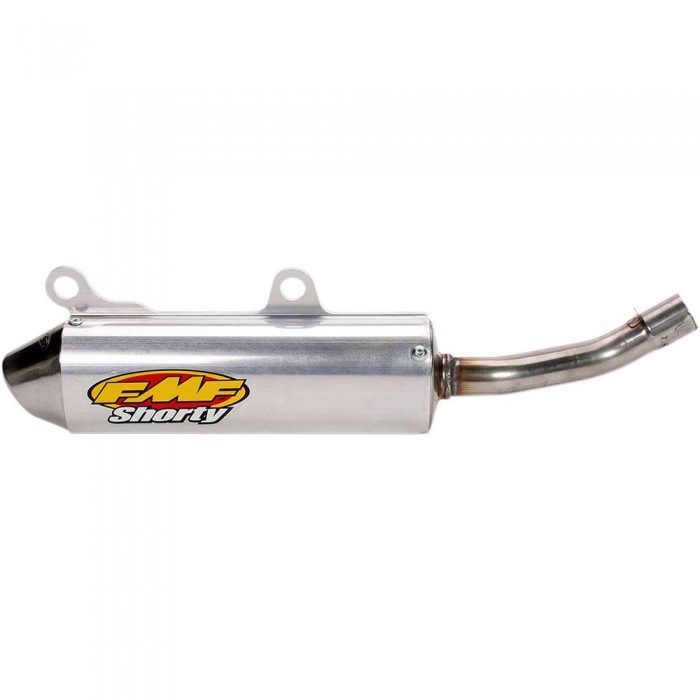 [해외]FMF 파워Core 2 Shorty Stainless Steel YZ250 00-01 비인증 슬립온 머플러 9137524010 Silver