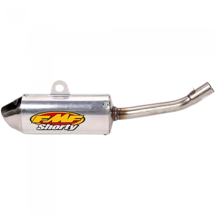 [해외]FMF 파워Core 2 Shorty Stainless Steel KX125 03-05 비인증 슬립온 머플러 9137524044 Silver