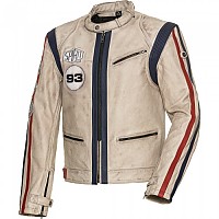 [해외]SPIRIT MOTORS Classic 4.0 Leather Jacket 9139221141 White / Red / Blue