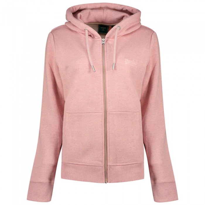 [해외]슈퍼드라이 Vintage Logo Emb Hood 풀지퍼 스웨트셔츠 139030136 Soft Pink Marl