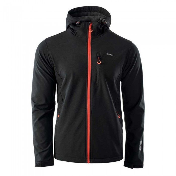 [해외]ELBRUS Iver 소프트쉘 자켓 4139263349 Black / Spicy Orange / Asphalt