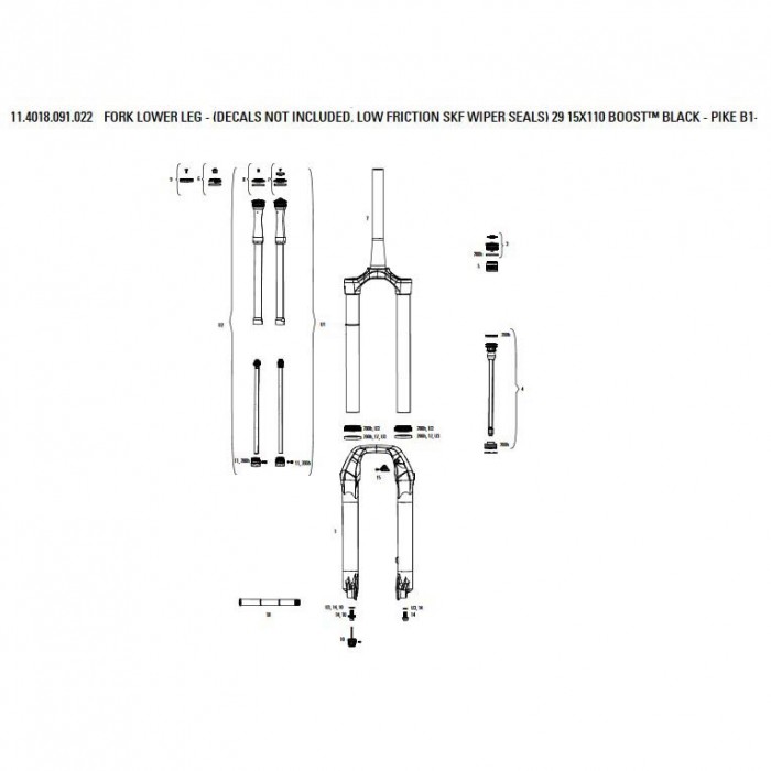 [해외]락샥 Lower Leg Pike B1-B2/Select/Select Plus B3/Revelation 플라스크 1137670434 Black