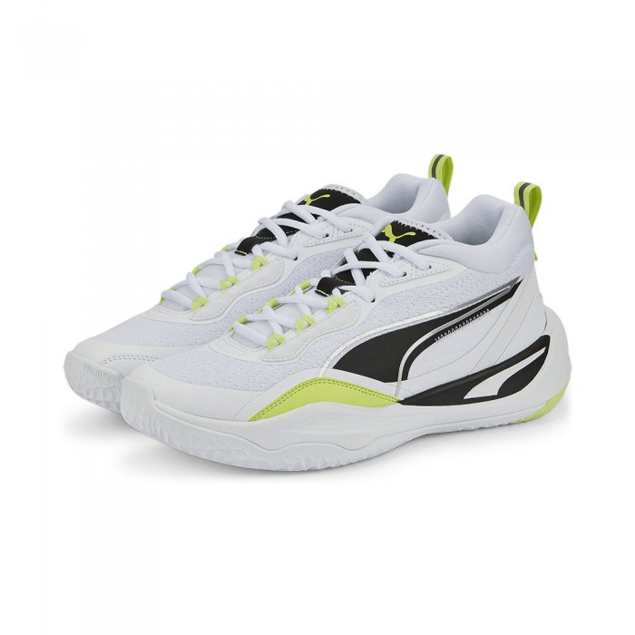 [해외]푸마 Playmaker In Motion 운동화 139003628 Puma White / Puma Black / Puma Silver / Light Lime