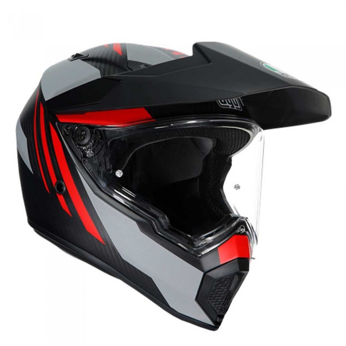 [해외]AGV OUTLET AX9 Multi MPLK 풀페이스 헬멧 9138587449 Refractive Matt Carbon / Red