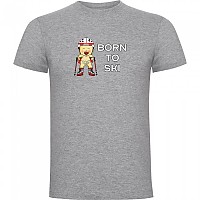 [해외]KRUSKIS 반팔 티셔츠 Born To 스키 5139291789 Heather Grey