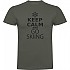 [해외]KRUSKIS 반팔 티셔츠 Keep Calm And Go 스키ing 5139292434 Dark Army Green