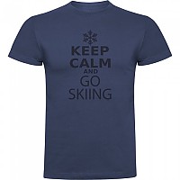 [해외]KRUSKIS 반팔 티셔츠 Keep Calm And Go 스키ing 5139292436 Denim Blue