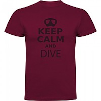 [해외]KRUSKIS 반팔 티셔츠 Keep Calm And Dive 10139292427 Dark Red