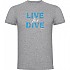 [해외]KRUSKIS Live For Dive 반팔 티셔츠 10139292505 Heather Grey