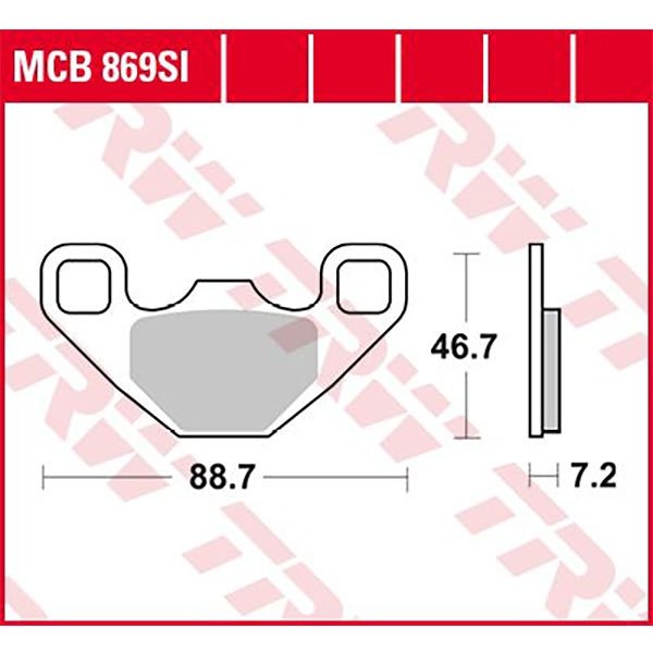 [해외]TRW Offroad 폴라리스 Ranger RZR 170 2X4 14 소결 후방 브레이크 패드 9138857706 Black