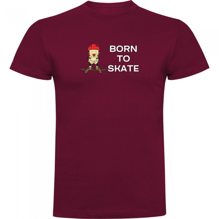 [해외]KRUSKIS Born To Skate 반팔 티셔츠 14139291783 Dark Red