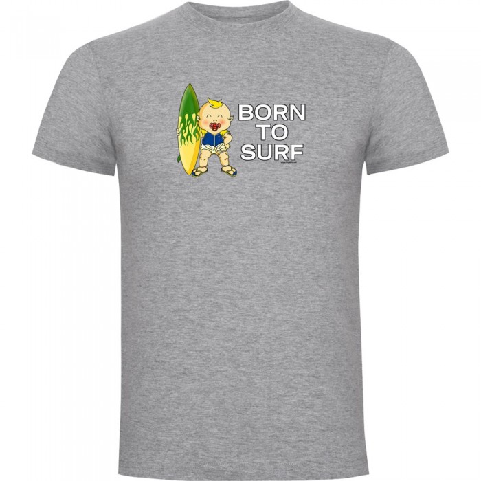 [해외]KRUSKIS Born To Surf 반팔 티셔츠 14139291805 Heather Grey