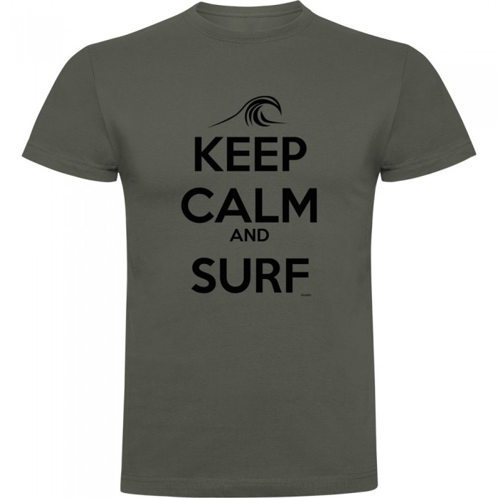 [해외]KRUSKIS Surf Keep Calm And Surf 반팔 티셔츠 14139293142 Dark Army Green