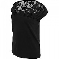 [해외]URBAN CLASSICS Top Lace 반팔 티셔츠 138453052 Black