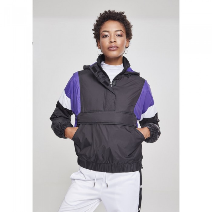 [해외]URBAN CLASSICS 3-Tone Padded 파카 138517620 Black / Violet / White