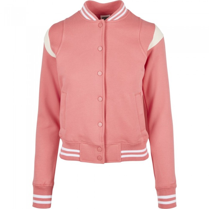 [해외]URBAN CLASSICS Inset College-Big 자켓 138556703 Pink / White