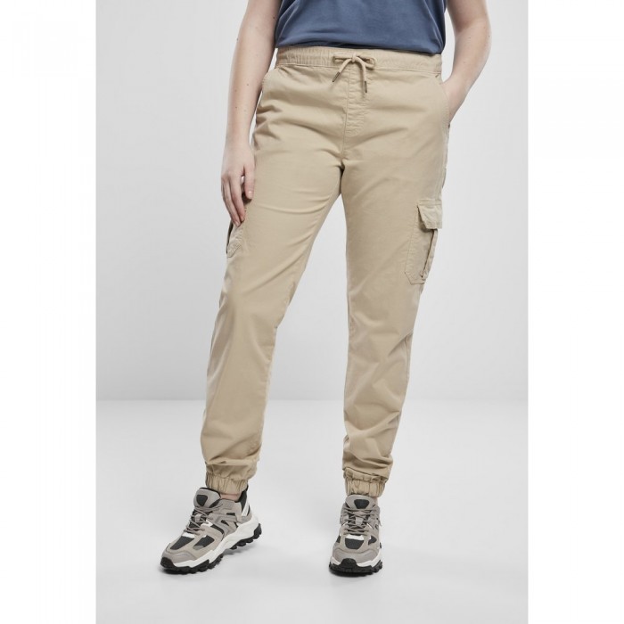 [해외]URBAN CLASSICS High Waist Cargo Jogging 바지 138557710 Cream