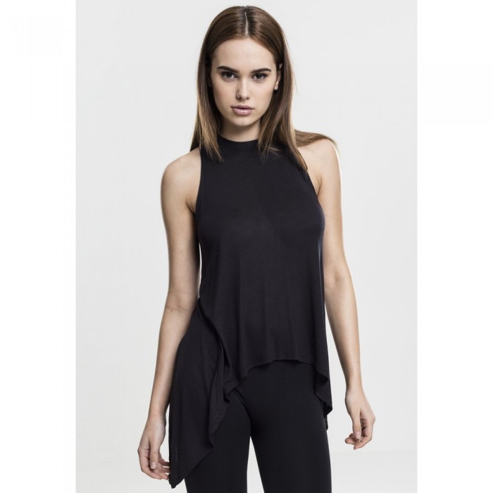 [해외]URBAN CLASSICS Crop Viscose 민소매 티셔츠 138684878 Black