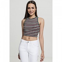 [해외]URBAN CLASSICS Stripe Crop 민소매 티셔츠 138684915 White / Green / Red Flash