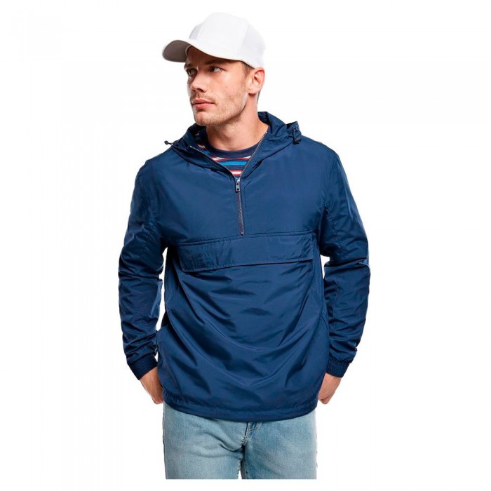 [해외]URBAN CLASSICS Windproof Basic Pull Over 자켓 138610901 bleu fonc?