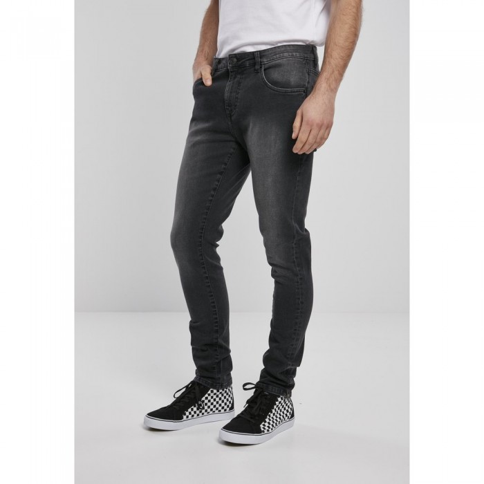 [해외]URBAN CLASSICS Denim Slim Fit Zip 청바지 138559620 Black