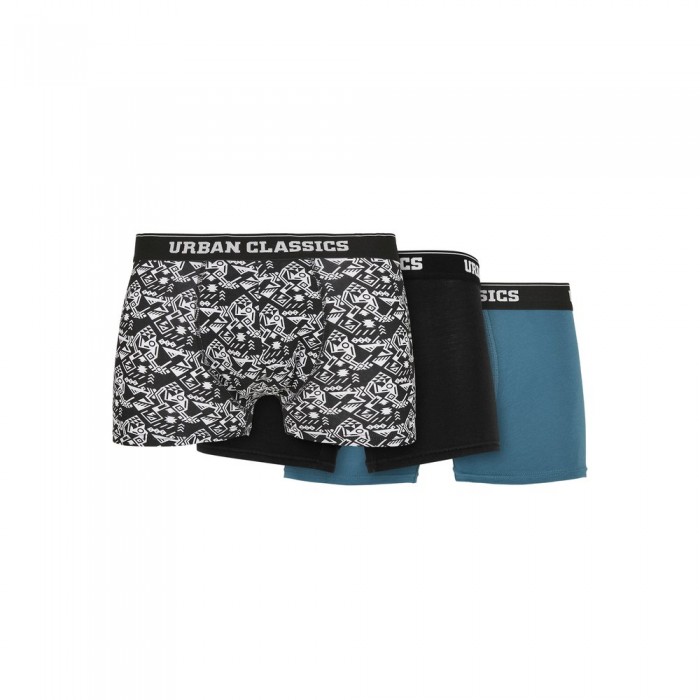 [해외]URBAN CLASSICS Set Of 3 s Organic (Big ) 복서 브리프 138674532 Black / White / Black / Blue Duck