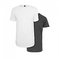 [해외]URBAN CLASSICS 티셔츠 프리팩 셰이프드 롱 2팩 138681141 White / Coal
