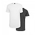 [해외]URBAN CLASSICS 티셔츠 프리팩 셰이프드 롱 2팩 138681141 White / Coal
