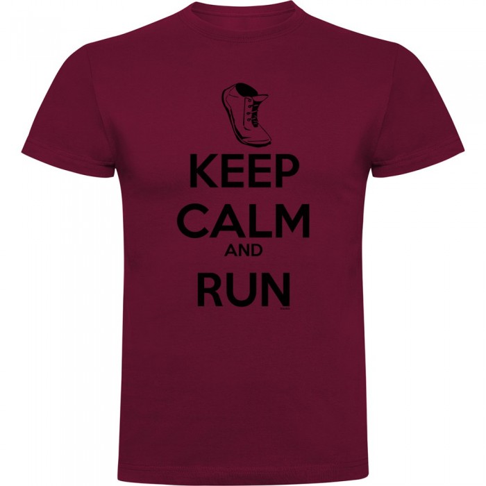 [해외]KRUSKIS Keep Calm And Run 반팔 티셔츠 6139292447 Dark Red