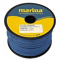 [해외]MARINA PERFORMANCE ROPES 왁스 칠한 기술 스레드 꼰 로프 50 m 10139175338 Blue